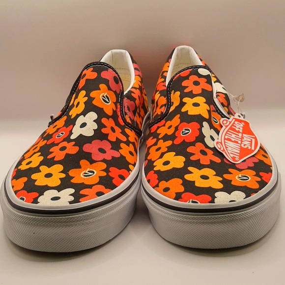 Vans Other - Vans Sk8-Low Slip-On Classic Canvas Skateboard Sneaker Flower Print Men 11 NWOB